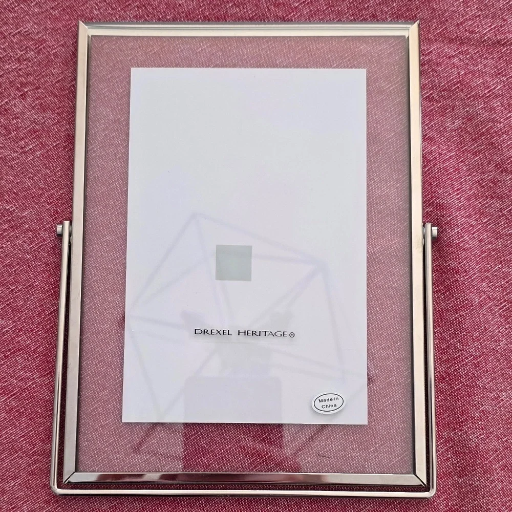 4x6 inch Tabletop Photo Frame - Silver Metal, Glass